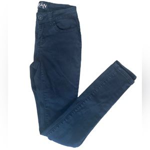 ENJEAN Jeans Skinny Womens Denim Black Color Distressed  Size 1